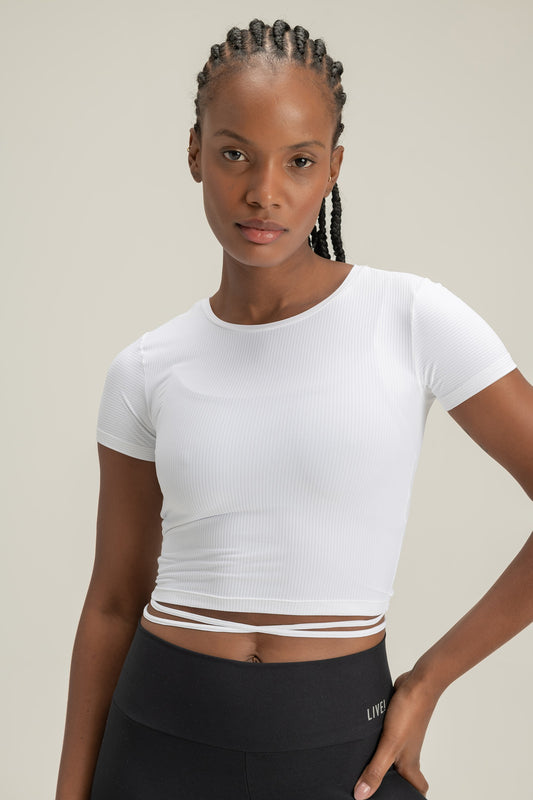 T-Shirt Cropped Ribbed