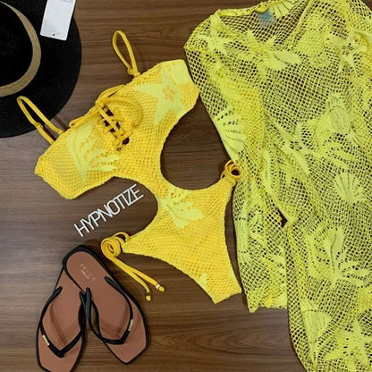 Bodysuit Rute Pescador Yellow Crochet