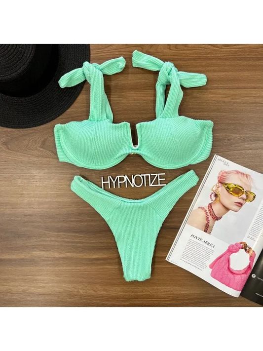 Bikini Erika Groove Green 1 - Hypnotize Fashion Beach