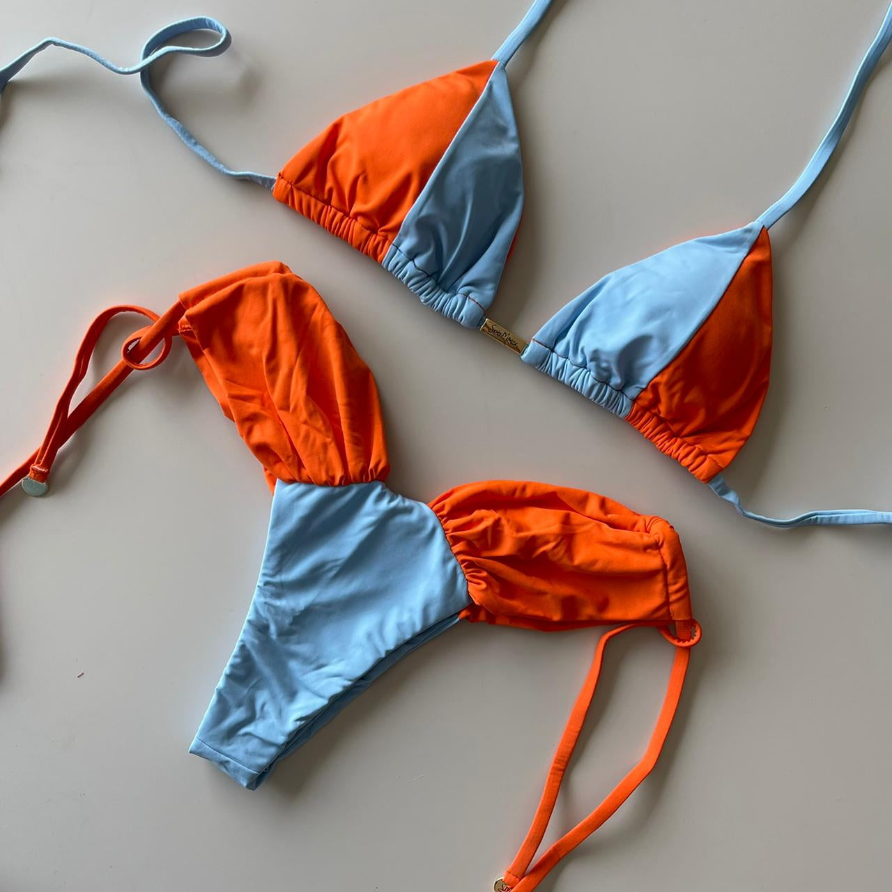 Bikini Set Lais Blue and Orange