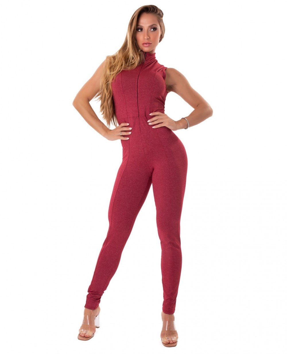 Jumpsuit Move and Slay Burgundy - Let's Gym - WaveFit