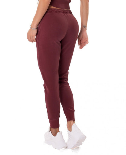 Jogger Pants Lines Burgundy - Let's Gym - WaveFit