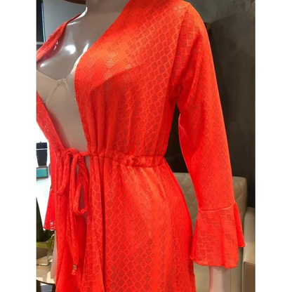 Beach Robe Neiva Coral Neon