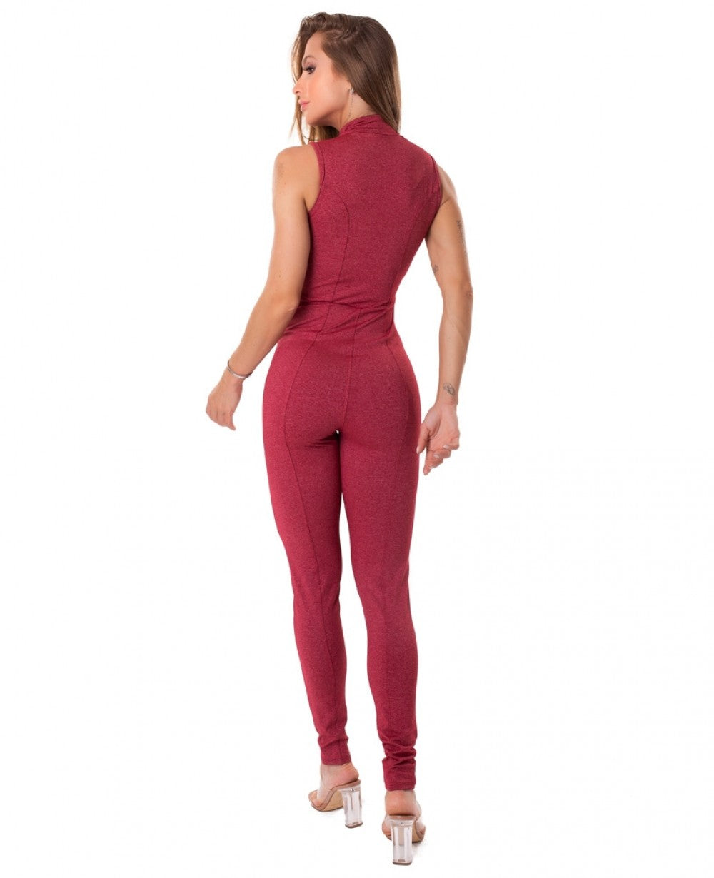 Jumpsuit Move and Slay Burgundy - Let's Gym - WaveFit