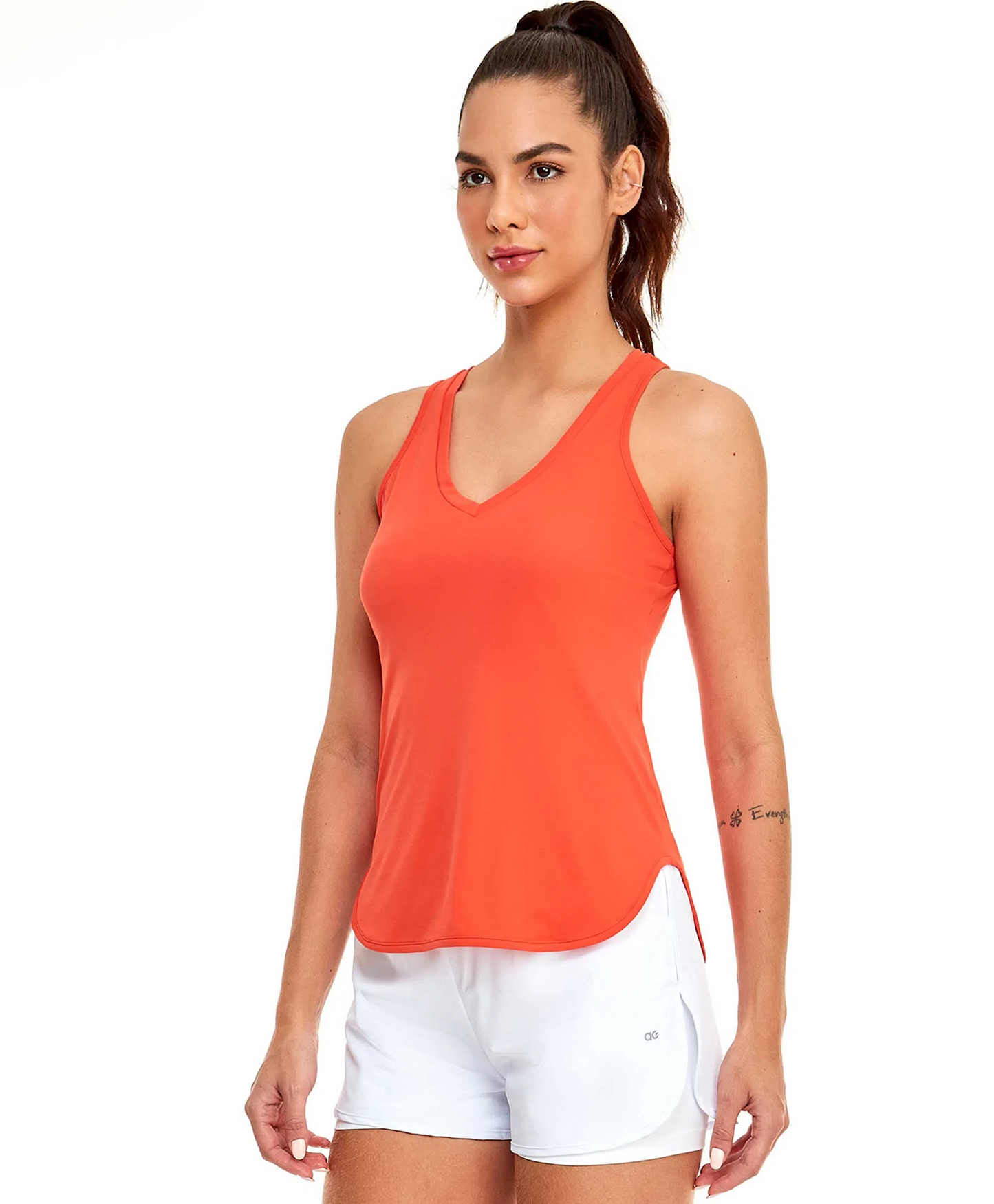 Tank Top Fit Elongated V-neck