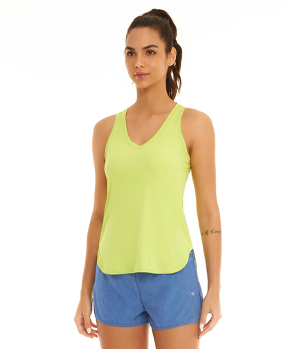 Tank Top Fit Elongated V-neck